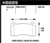 Hawk 2017 Ford Focus DTC-60 Race Front Brake Pads KHB889G.550