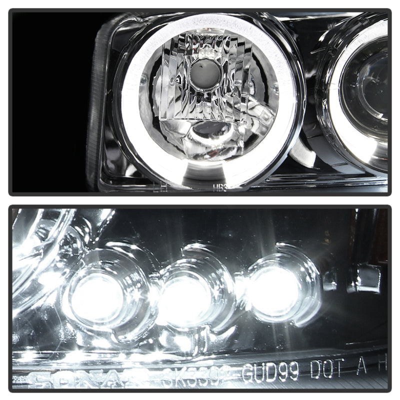 Spyder GMC Sierra 1500/2500/3500 99-06 Projector Headlights LED Halo LED Chrome PRO-YD-CDE00-HL-C 5009364