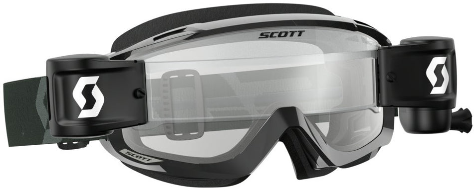 SCOTT Split Otg Goggle Black/White W/Clear Works Lens 262600-1007113