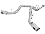 aFe Atlas Exhaust 4in DPF-Back Exhaust Aluminized Steel Polished Tip 11-14 ford Diesel Truck V8-6.7L 49-03065-P