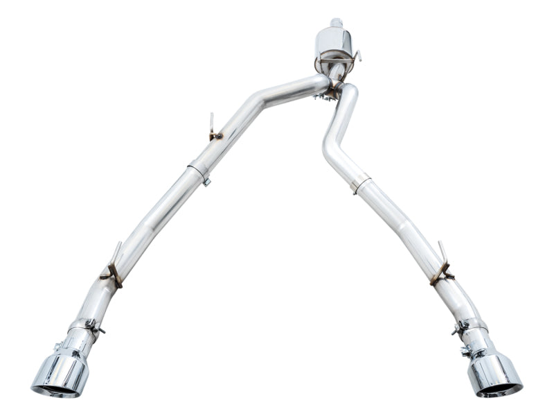 AWE Tuning 09-18 RAM 1500 5.7L (w/Cutouts) 0FG Dual Rear Exit Cat-Back Exhaust - Chrome Silver Tips 3015-32002