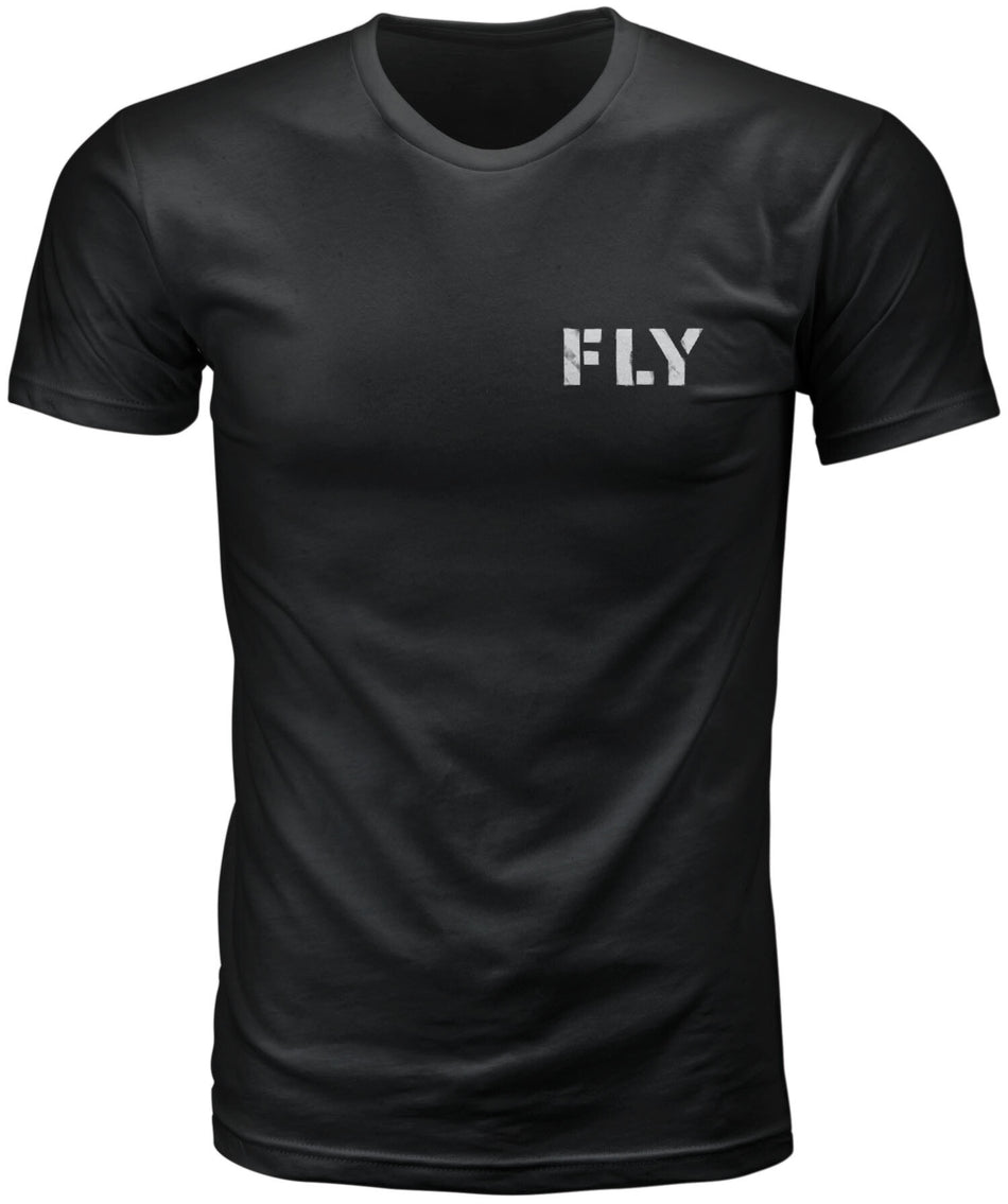 FLY RACING Fly Military Tee Black Md 352-0629M