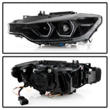 Spyder 12-14 BMW F30 3 Series 4DR Projector Headlights - Black PRO-YD-BMWF3012-AFSHID-BK 5086754