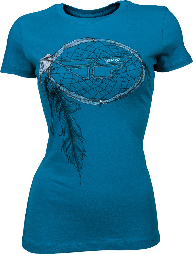 FLY RACING Moto Feather Tee Teal M 356-0188M