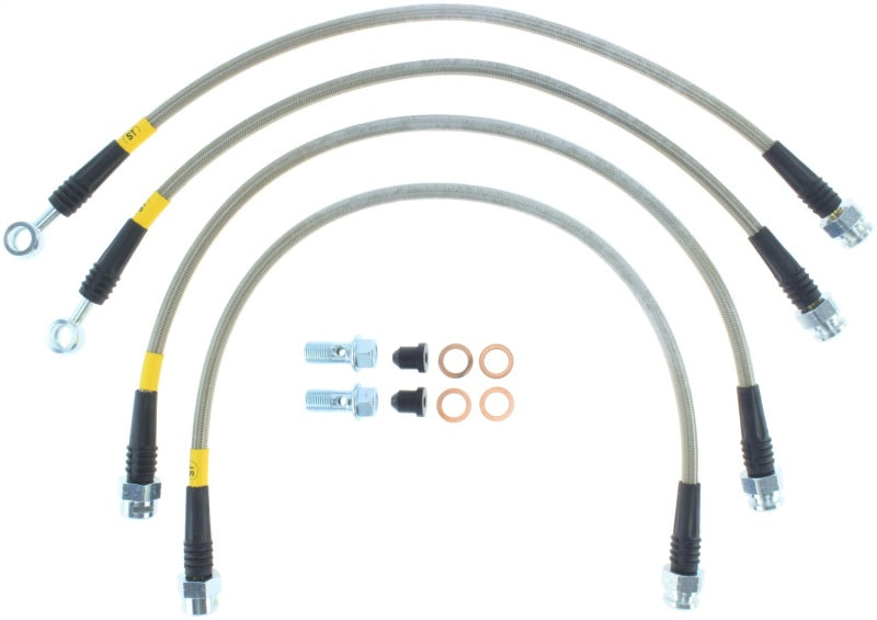 StopTech 08-17 Chevrolet Silverado 1500 Stainless Steel Rear Brake Lines 950.66504