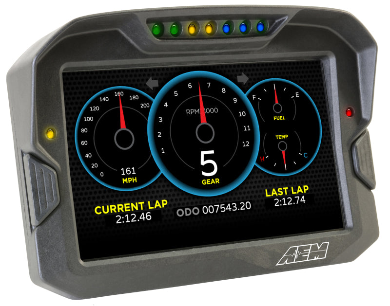 AEM CD-7 Non Logging GPS Enabled Race Dash Carbon Fiber Digital Display w/o VDM (CAN Input Only) 30-5702