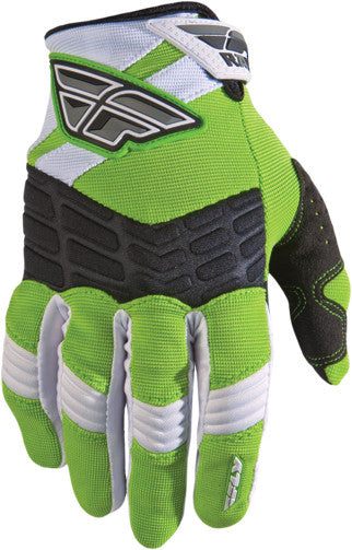 FLY RACING F-16 Gloves Green/White Sz 5 365-51505