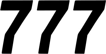 Placa de número de carrera D'COR VISUALS - N.º 7 - Negro - 6" 45-35-7 