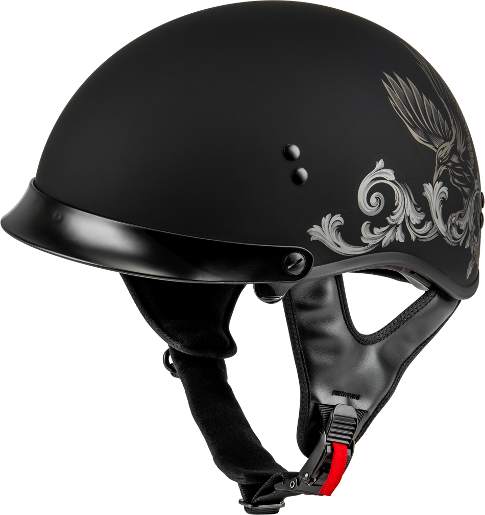 GMAX Hh-65 Corvus Helmet W/ Peak Matte Black/Tan Lg H96510956