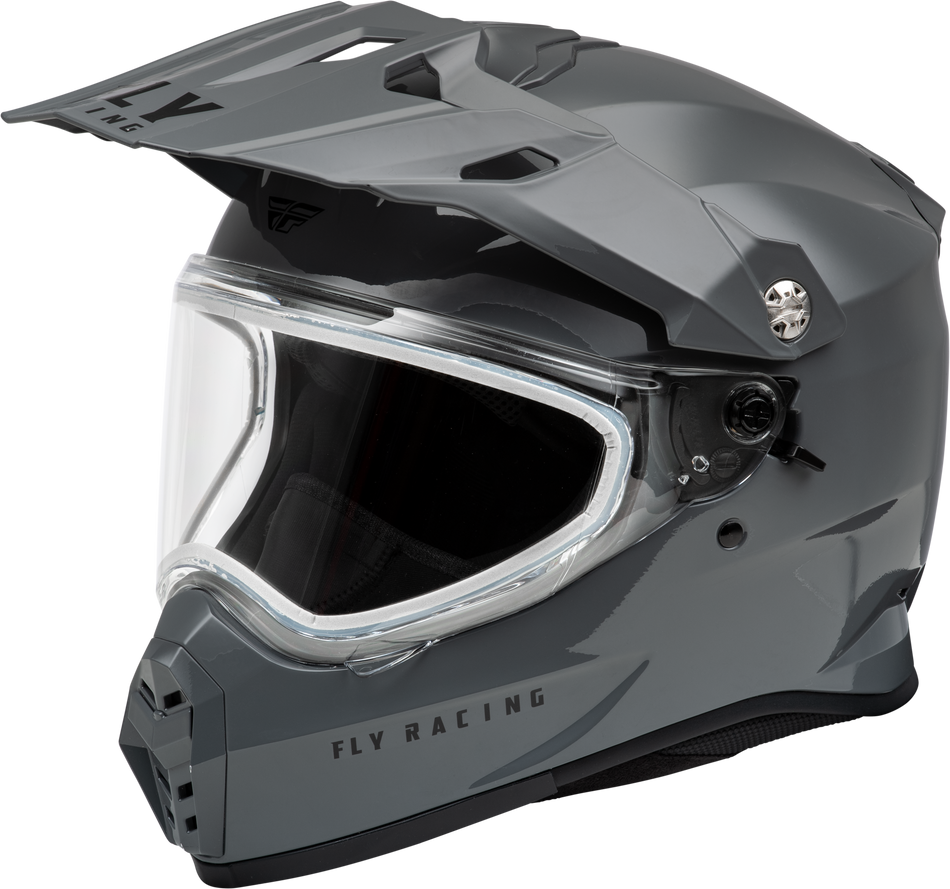 FLY RACING Trekker Cw Solid Helmet Dual Shld Grey Md 73-31363M