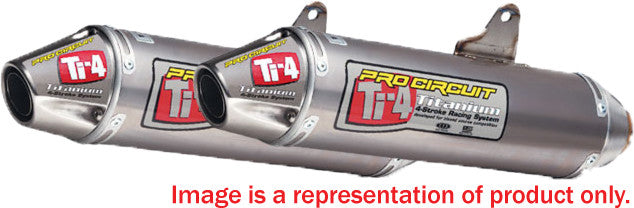 PRO CIRCUIT Ti-4 Dual Slip-On Exhaust W/Mid Pipe 4H08250-TI2