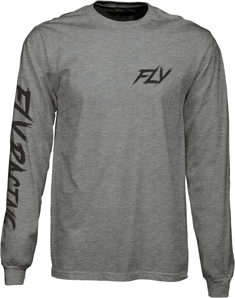 FLY RACING Fly Fusion L/S Tee Dark Grey Heather Md 352-0660M