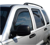 AVS 02-07 Jeep Liberty Ventvisor In-Channel Front & Rear Window Deflectors 4pc - Smoke 194428