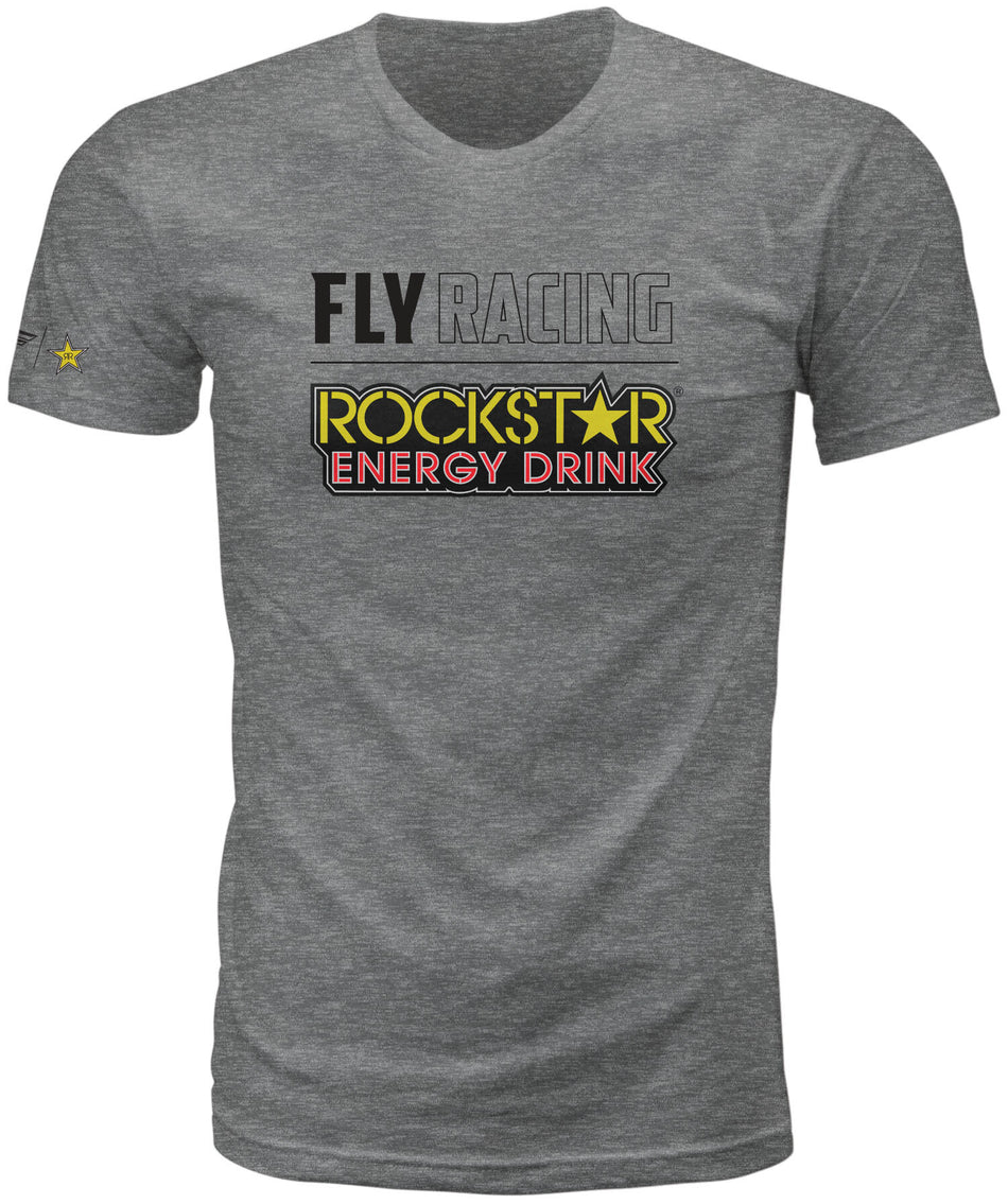 FLY RACING Fly Rockstar Logo Tee Dark Grey Heather Sm 352-0649S