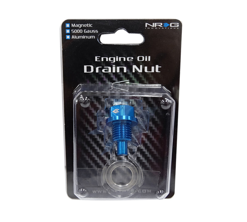 NRG Magnetic Oil Drain Plug M14X1.5 Acura/Honda/Mazda/Mitsubishi - Blue NOP-100BL