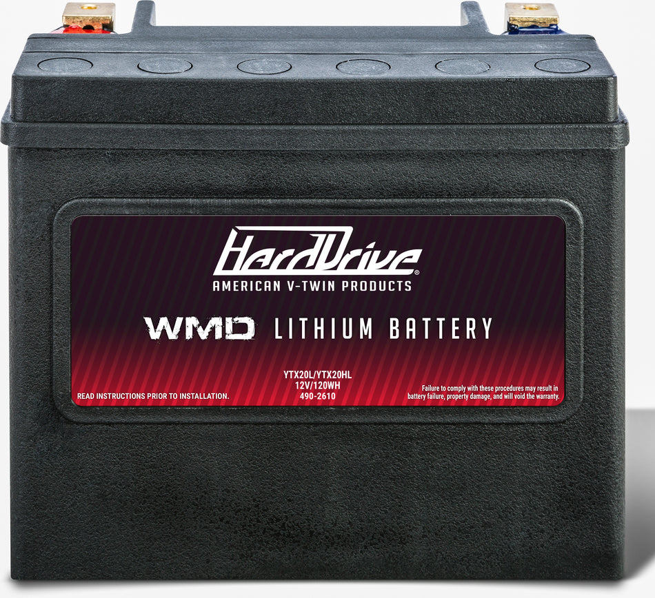 HARDDRIVE Wmd Lithium Battery 500 Cca Hjvt-1-Fpp 12v/120wh HJVT-1-FPP