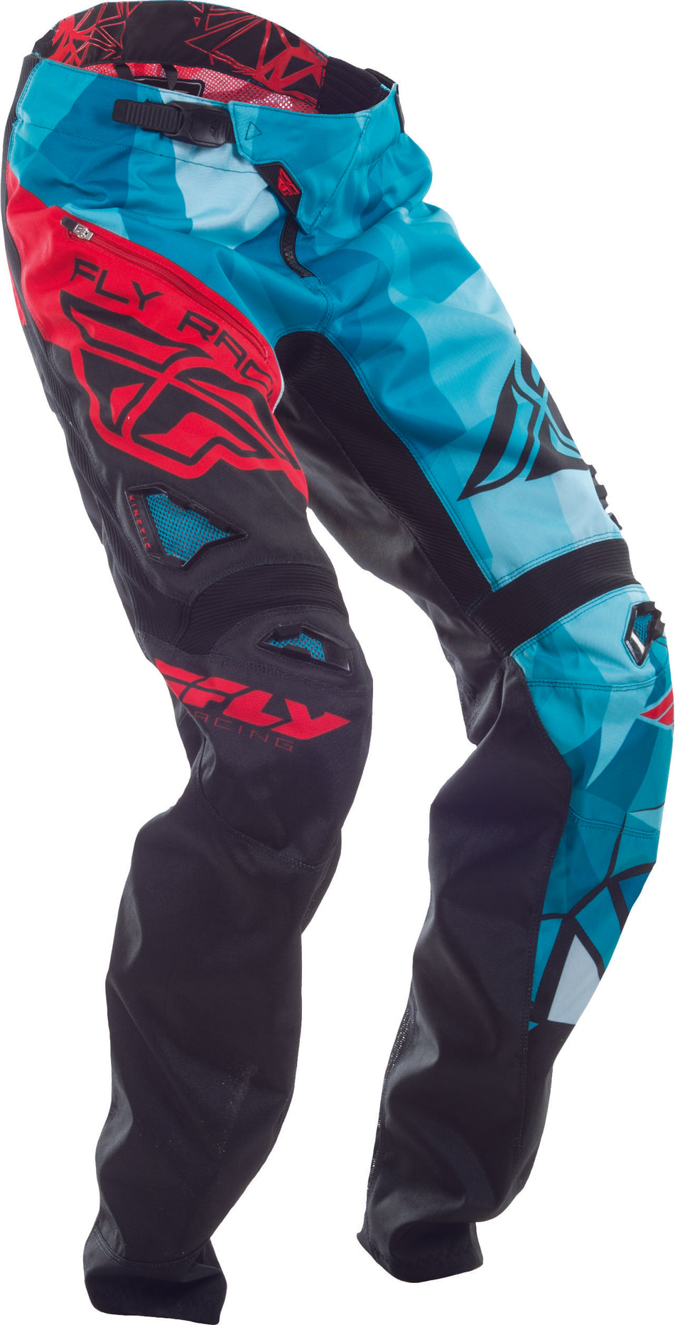 FLY RACING Bicycle Crux Pant Black/Teal/Red Sz 18 370-02918