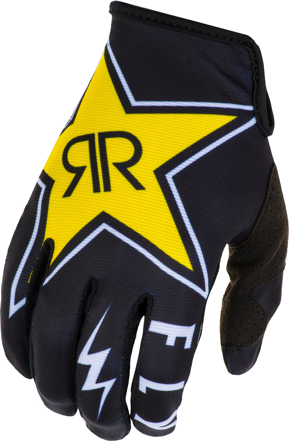 FLY RACING Lite Rockstar Gloves Black/White Sz 07 373-01307