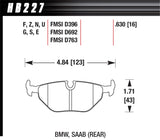 Hawk 95-99 BMW M3 E36 HP+ Street Rear Brake Pads KHB227N.630