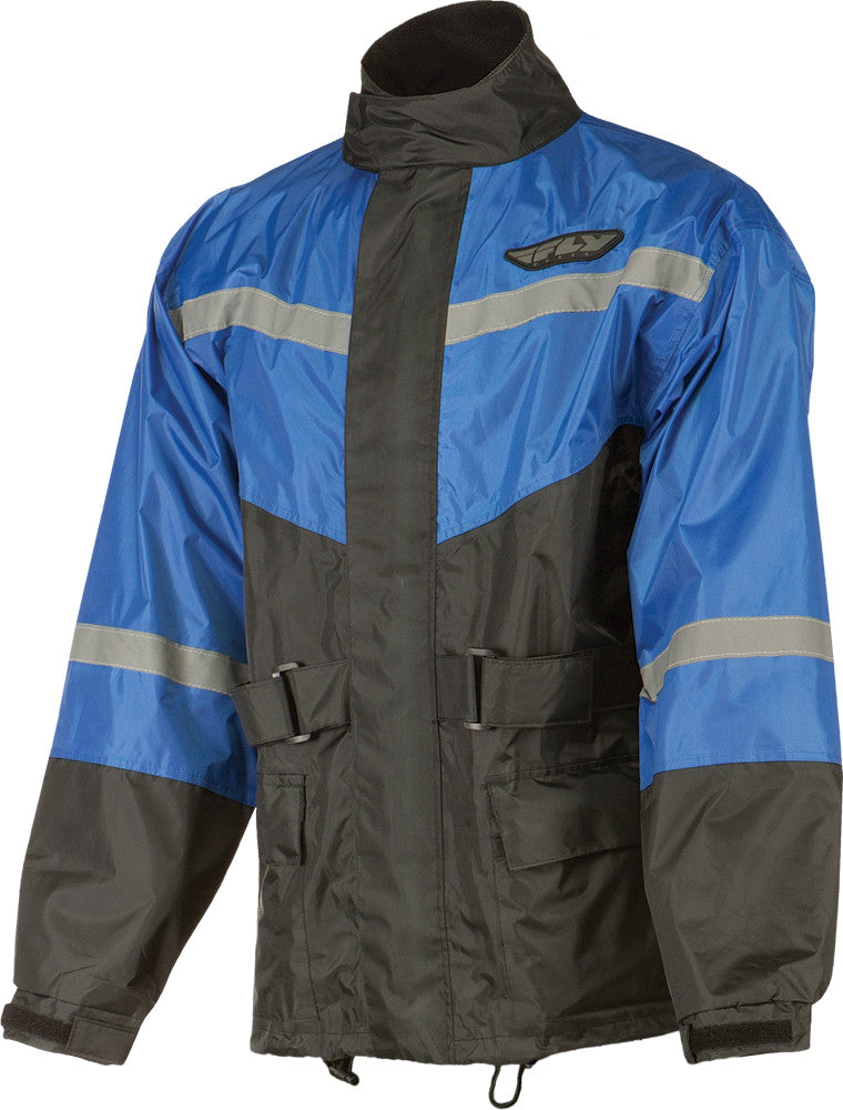 FLY RACING 2-Piece Rain Suit Black/Blue M #6016 478-8012~3