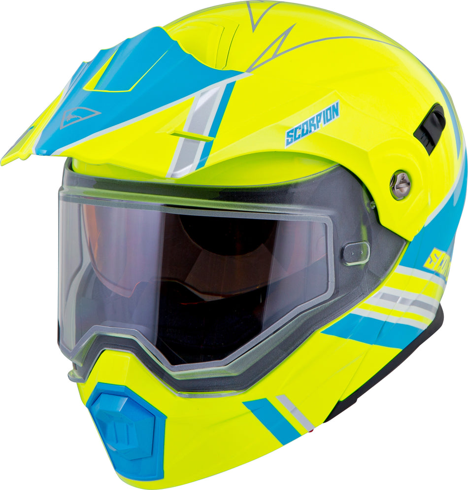 SCORPION EXO Exo-At950 Cold Weather Helmet Teton Blue Lg (Electric) 95-1195-SE