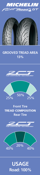 MICHELIN Tire - Pilot Road 4 GT - Rear - 180/55ZR17 - (73W) 48057