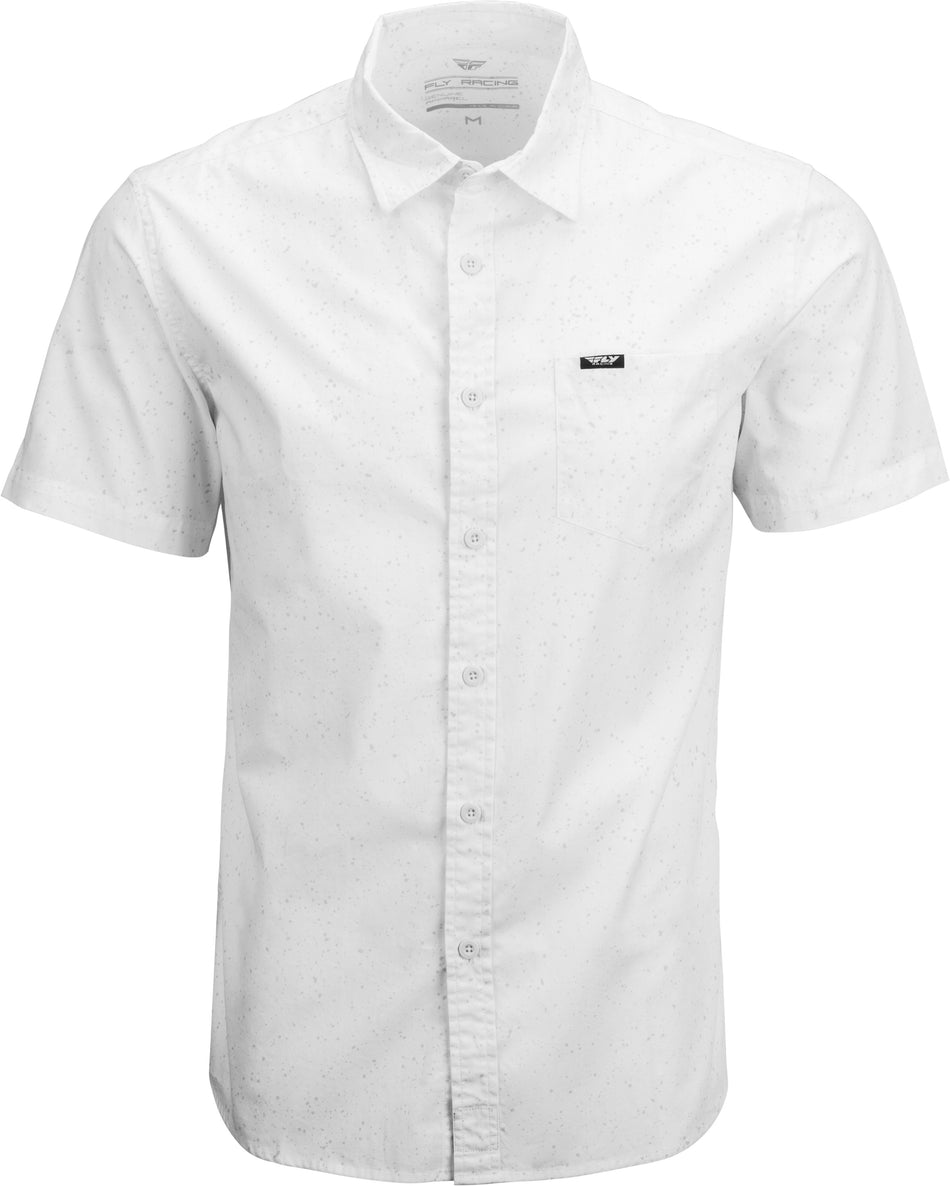 FLY RACING Fly Button Up Shirt White Sm 352-6205S