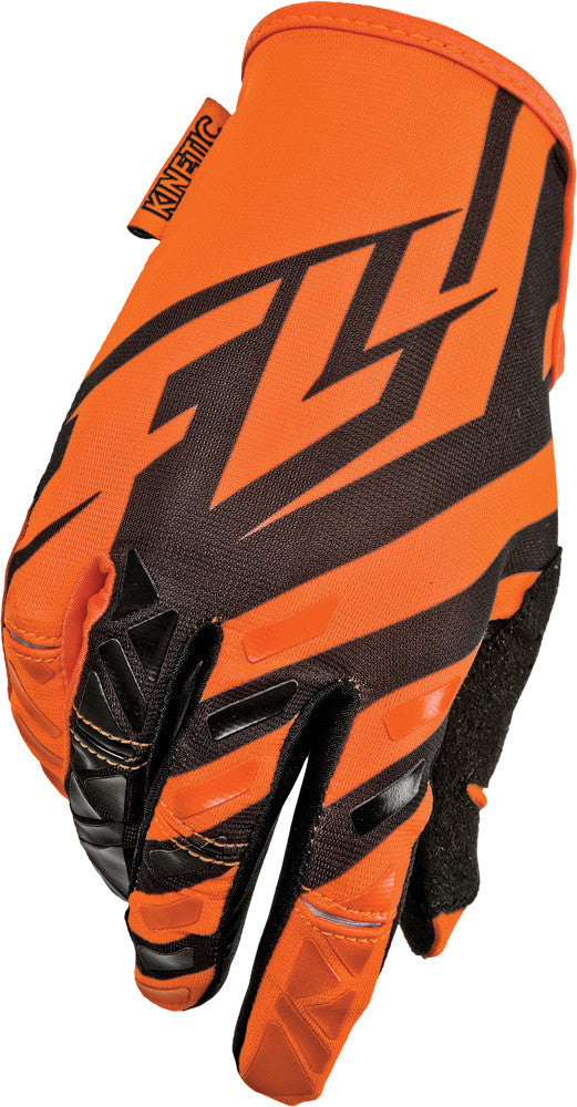 FLY RACING Kinetic Gloves Orange/Black Sz 3 368-41803
