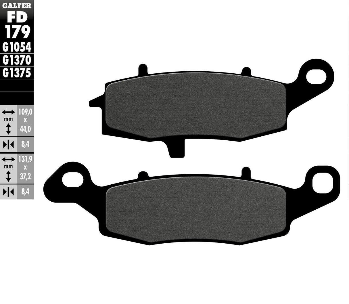 GALFER Brake Pads Semi Metallic Fd179g1054 FD179G1054