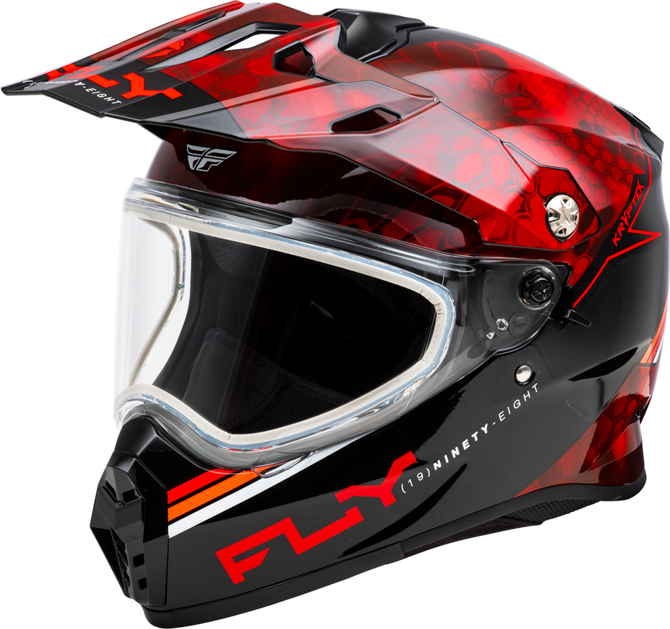 FLY RACING Trekker Cw Conceal Helmet Dual Shld Red/Black 2x 73-313582X