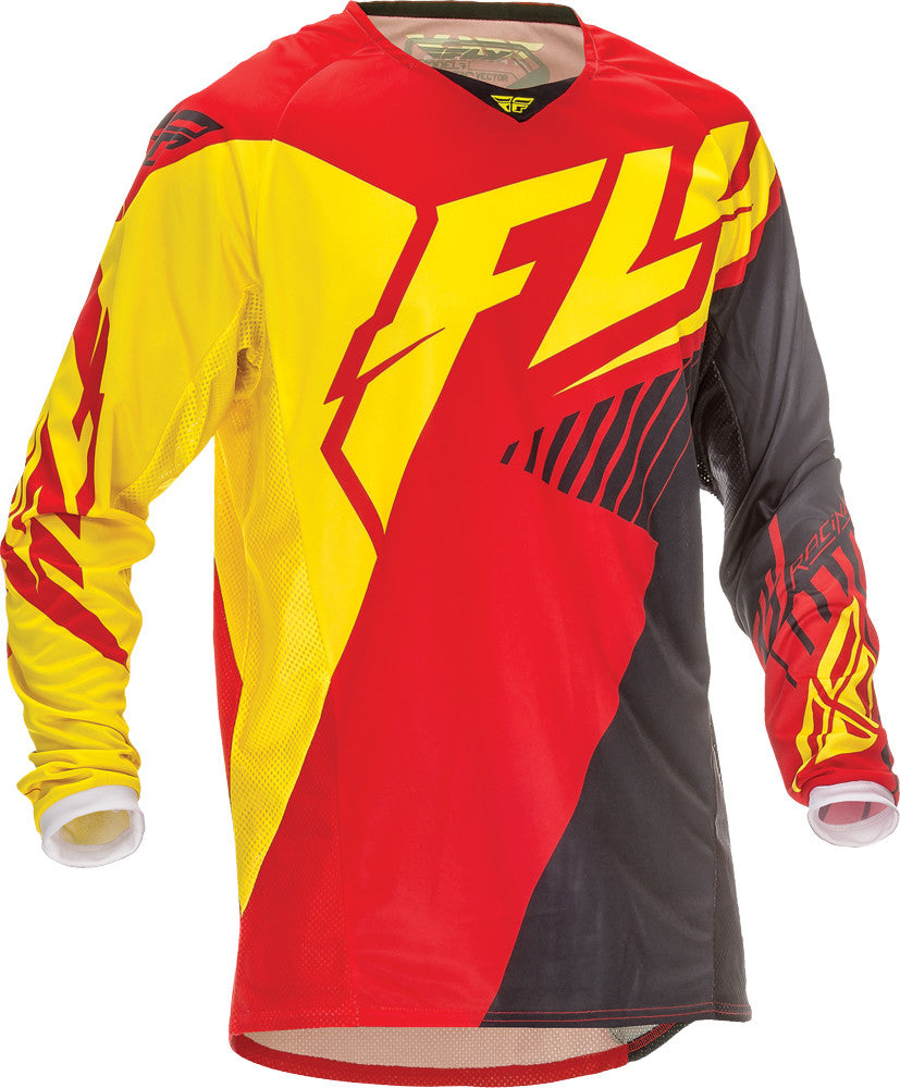 FLY RACING Kinetic Vector Jersey Red/Black/Yellow Ym 369-522YM