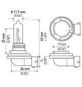 Hella Optilux H9 12V/100W XB Xenon White Bulb (pair) LAH71070792