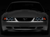 Raxiom 99-04 Ford Mustang Dual LED Halo Projector Headlights- Black Housing (Smoked Lens) 49113