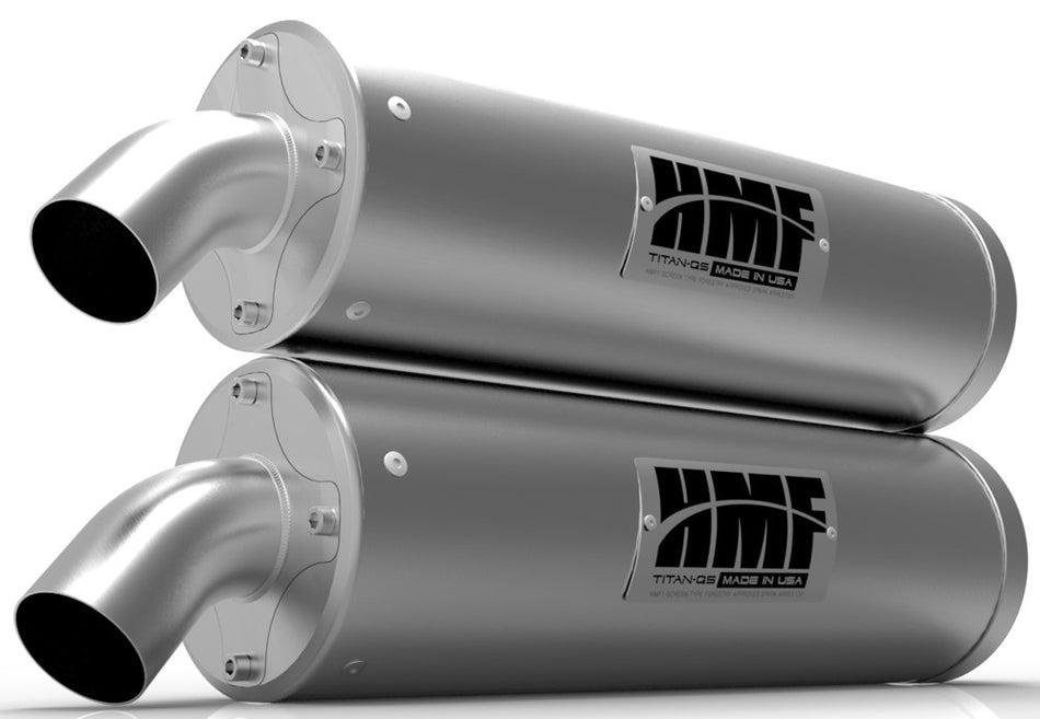 HMF Titan Series Exhaust Stnless Dual Full Sys Center Mount 535556637487