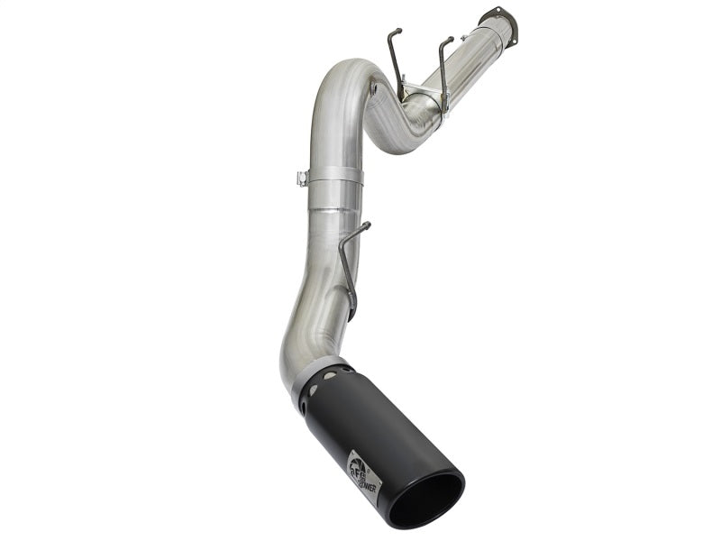 aFe ATLAS 5in DPF-Back Alum Steel Exhaust System w/Black Tip 2017 Ford Diesel Trucks V8-6.7L (td) 49-03090-B