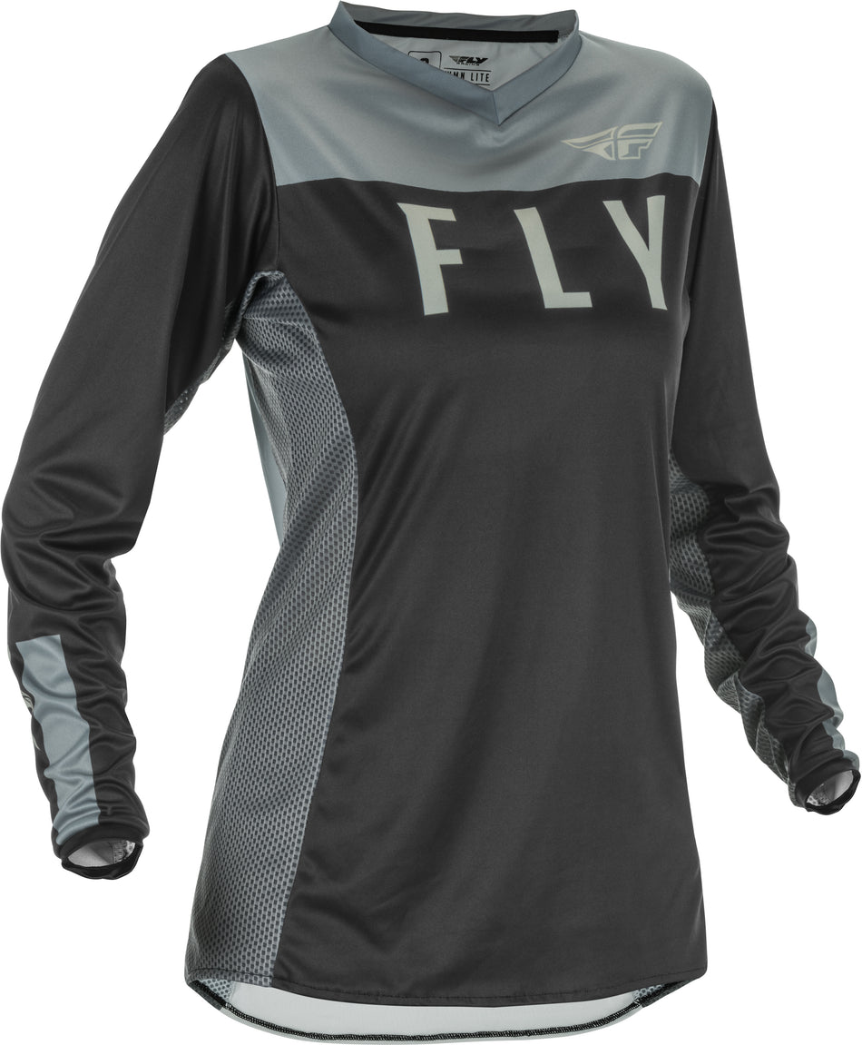 FLY RACING Women's Lite Jersey Black/Grey Md 374-620M