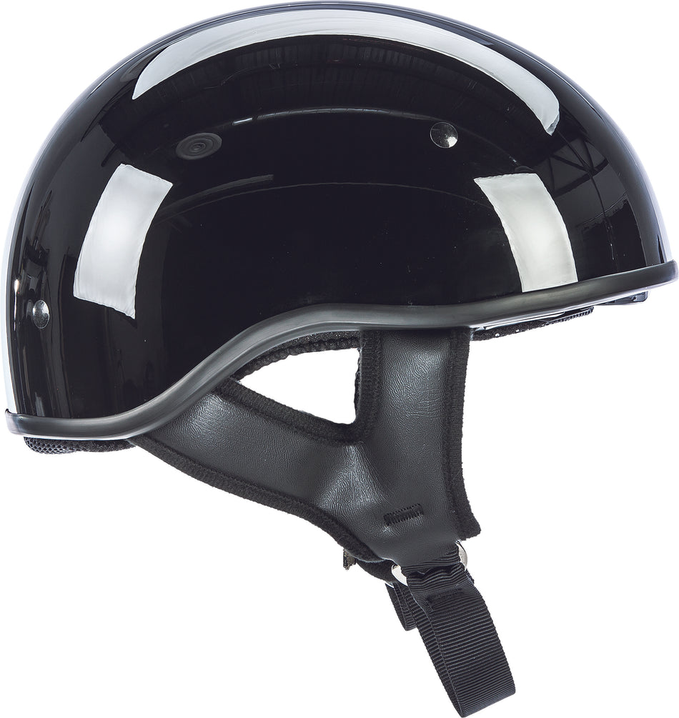 FLY RACING .357 Solid Half Helmet Black Xs 73-8200-1