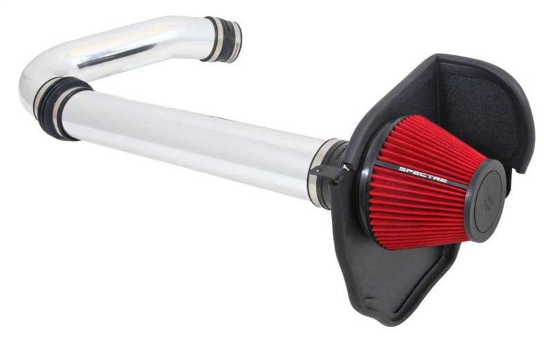 Spectre 11-17 Challenger/Charger 3.6L Air Intake Kit - Polished w/Red Filter 9028