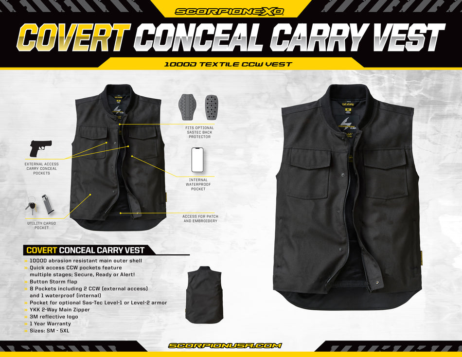 SCORPION EXO Silent Seller Conceal Vest 8.5 X 11 (20 Ct.) 59-814