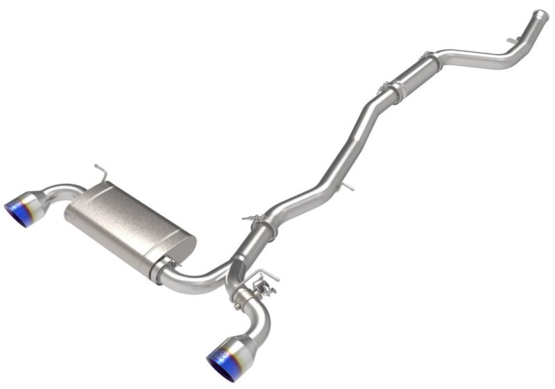 aFe POWER Takeda 2021 Toyota Supra 2.0L (t) 2.5in-3in 304 SS CB Exhaust w/ Blue Tips 49-36050-L