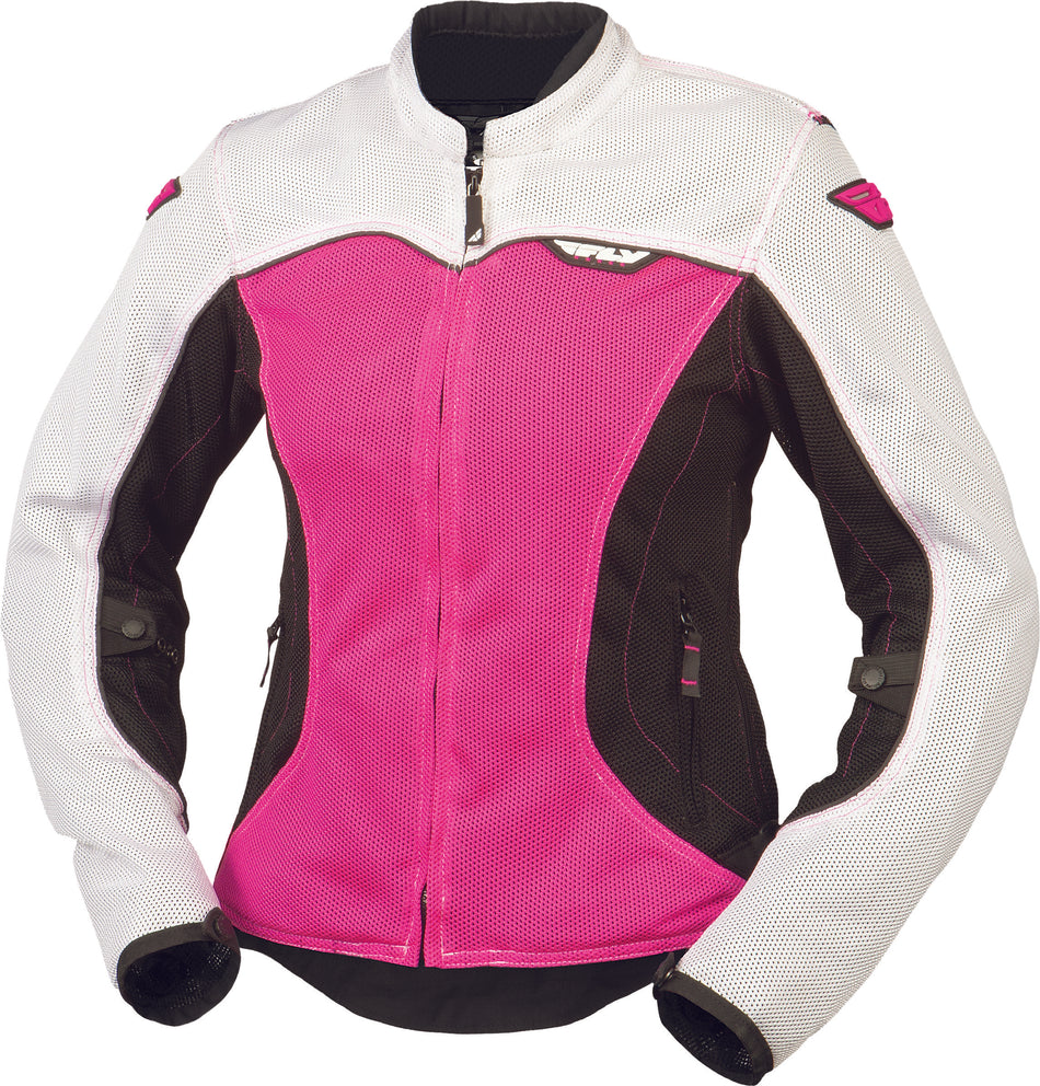 FLY RACING Women's Flux Air Mesh Jacket White/Pink 2x #5948 477-8038~6