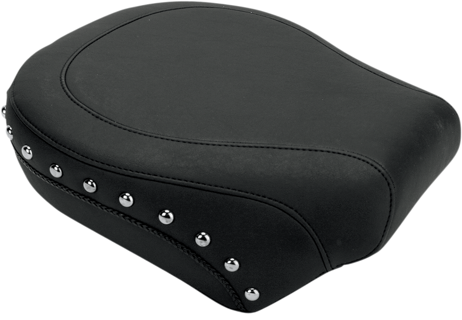 MUSTANG Wide Rear Seat - Studded - Black - Softail 76243