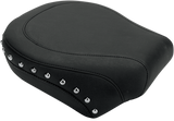 MUSTANG Wide Rear Seat - Studded - Black - Softail 76243