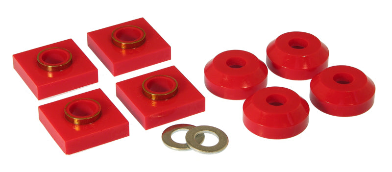 Prothane 76 & Earlier Ford F150/250 Transfer Case Mounts - Red 6-1601