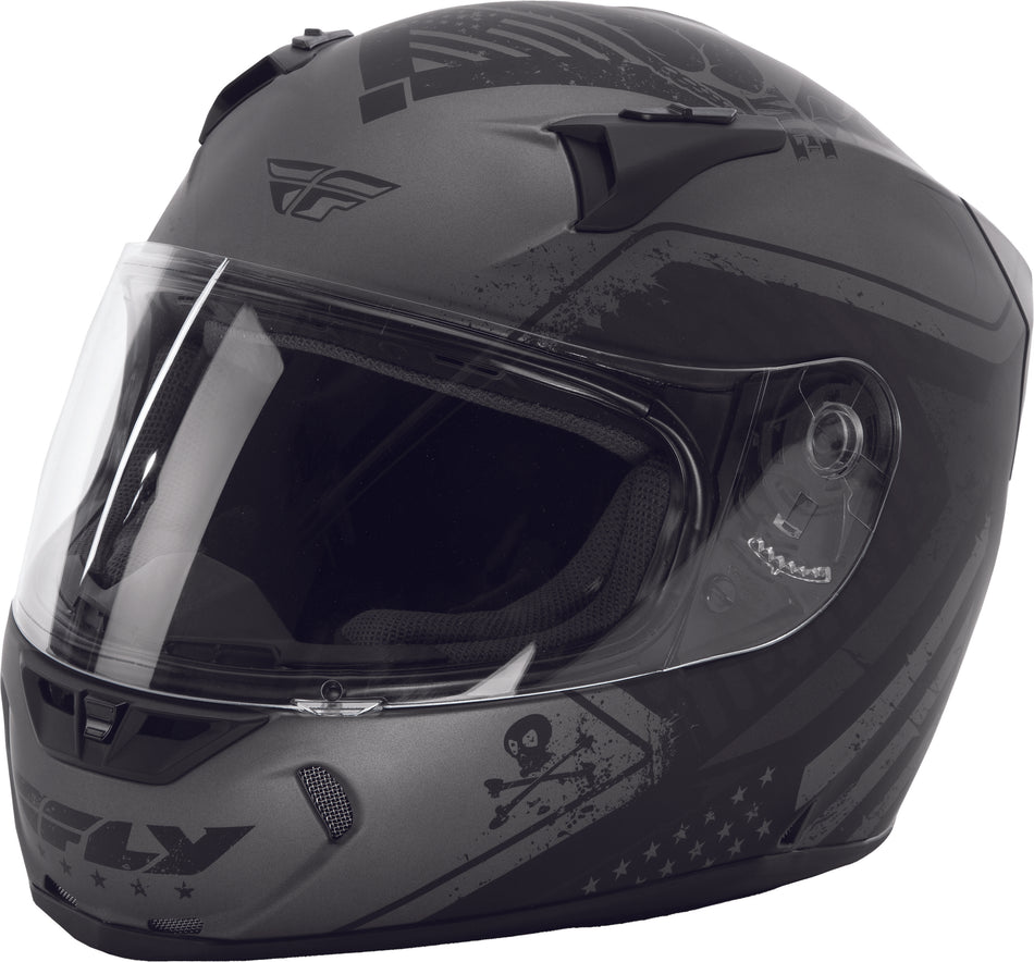 FLY RACING Revolt Patriot Helmet Matte Grey/Black Lg 73-8360L
