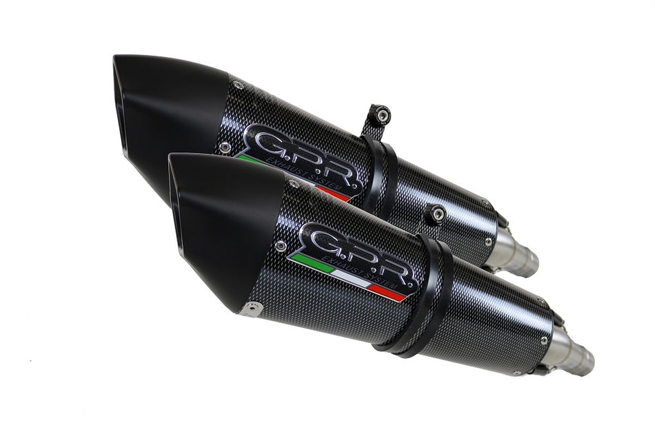 GPR Exhaust for Aprilia Dorsoduro 750 2008-2016, Gpe Ann. Poppy, Dual slip-on Including Removable DB Killers and Link Pipes  A.34.GPAN.PO