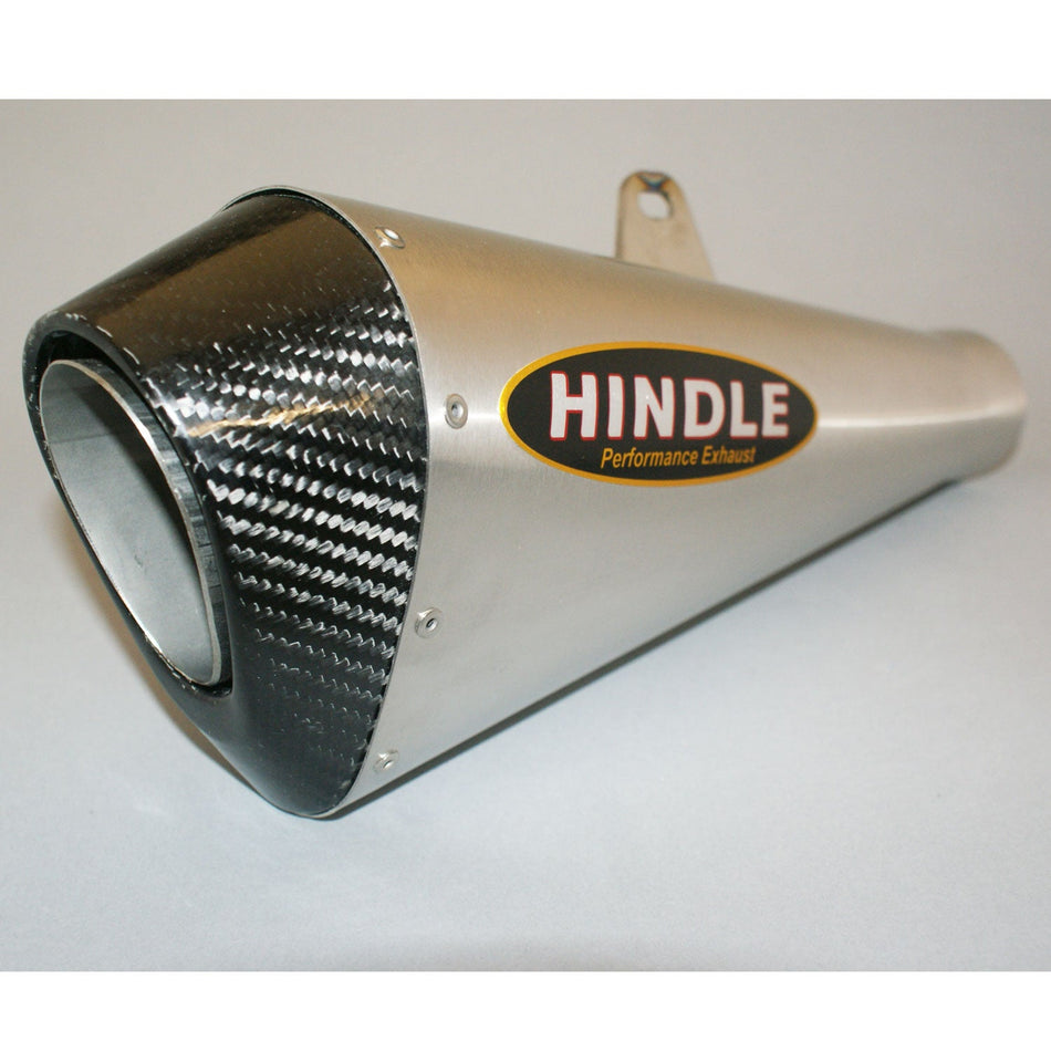 Hindle evolution megaphone full system yamaha mt03/r3 2015-22 stainless steel megaphone - carbon tip