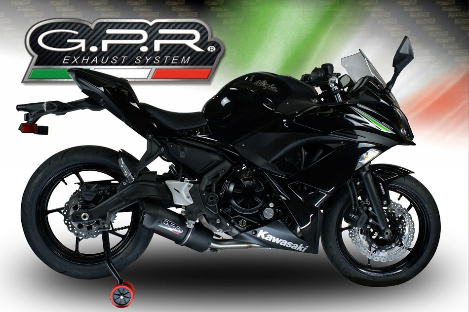 GPR Exhaust System Kawasaki Ninja 650 2021-2023, Furore Evo4 Poppy, Full System Exhaust, Including Removable DB Killer  E5.CO.K.161.1.DBHOM.FP4