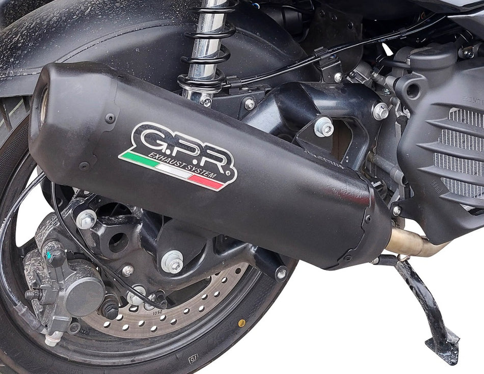 GPR Exhaust for Bmw C400X / C400GT 2021-2023, Pentaroad Black, Slip-on Exhaust Including Link Pipe and Removable DB Killer  BM.109.PE.BL