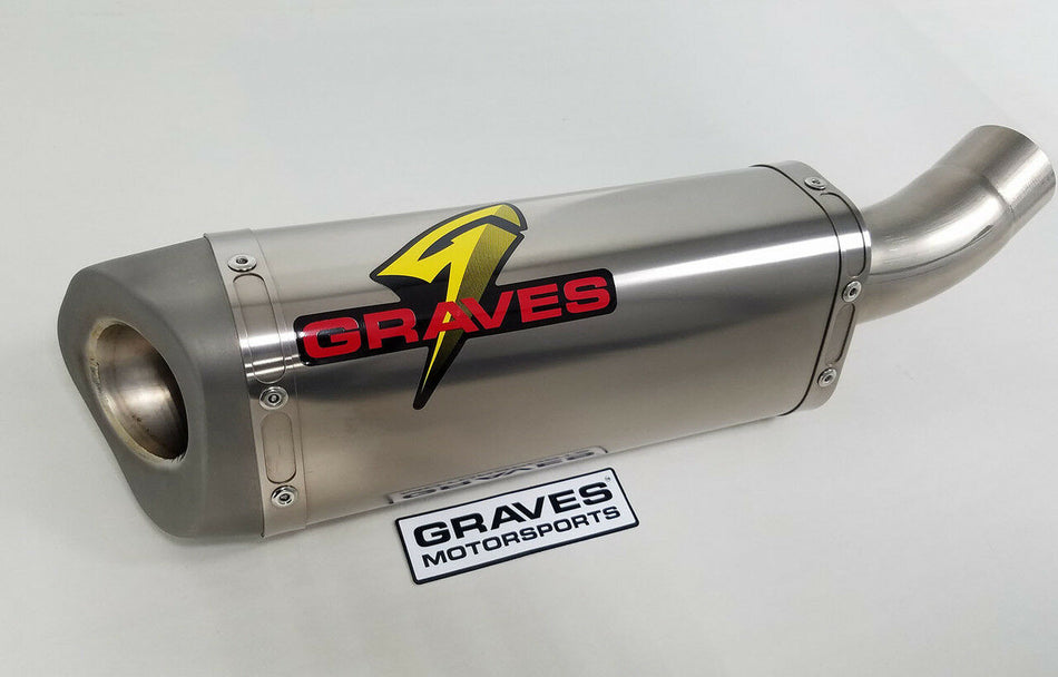 Graves motorsports zx-6r cat-back slip-on titanium exhaust 2019-2021